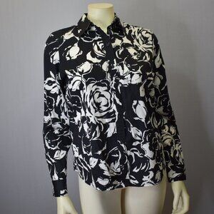 LAUREN RALPH LAUREN LONG SLEEVES BUTTON UP‎ SHIRT SZ PET MD